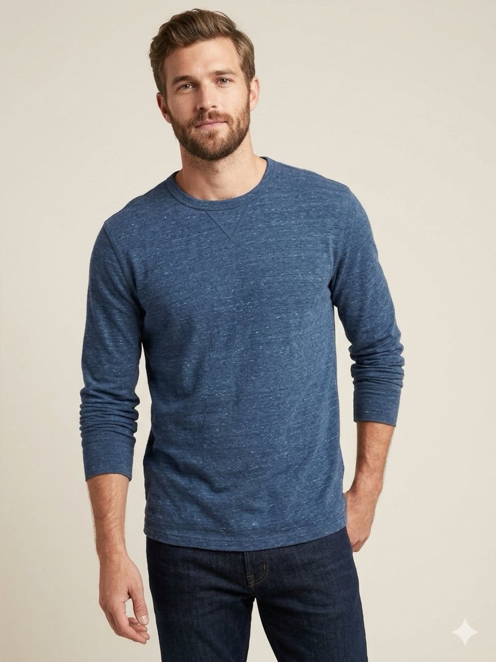 Sonoma • Medium Blue Thermal Long Sleeve Tee
